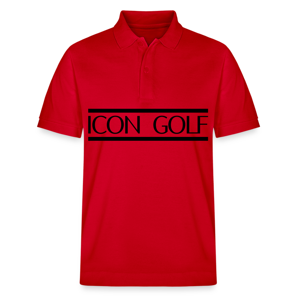 H ICON GOLF Center Logo Poloshirt - red