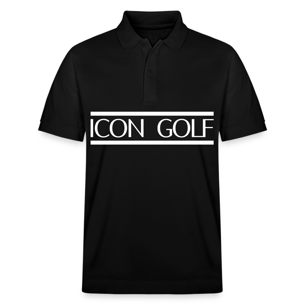 H ICON GOLF Center Logo Poloshirt - black