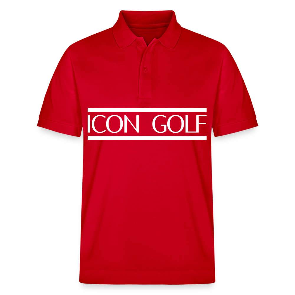 H ICON GOLF Center Logo Poloshirt - red