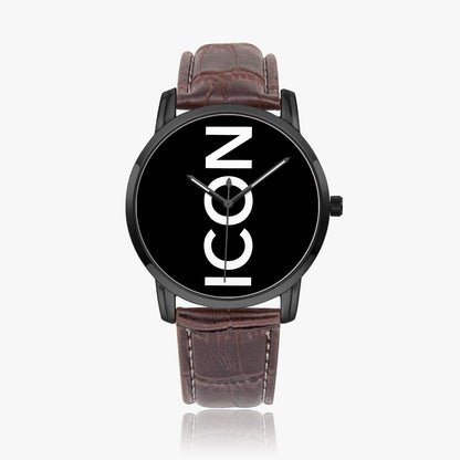 ICON Plain Black Uhr