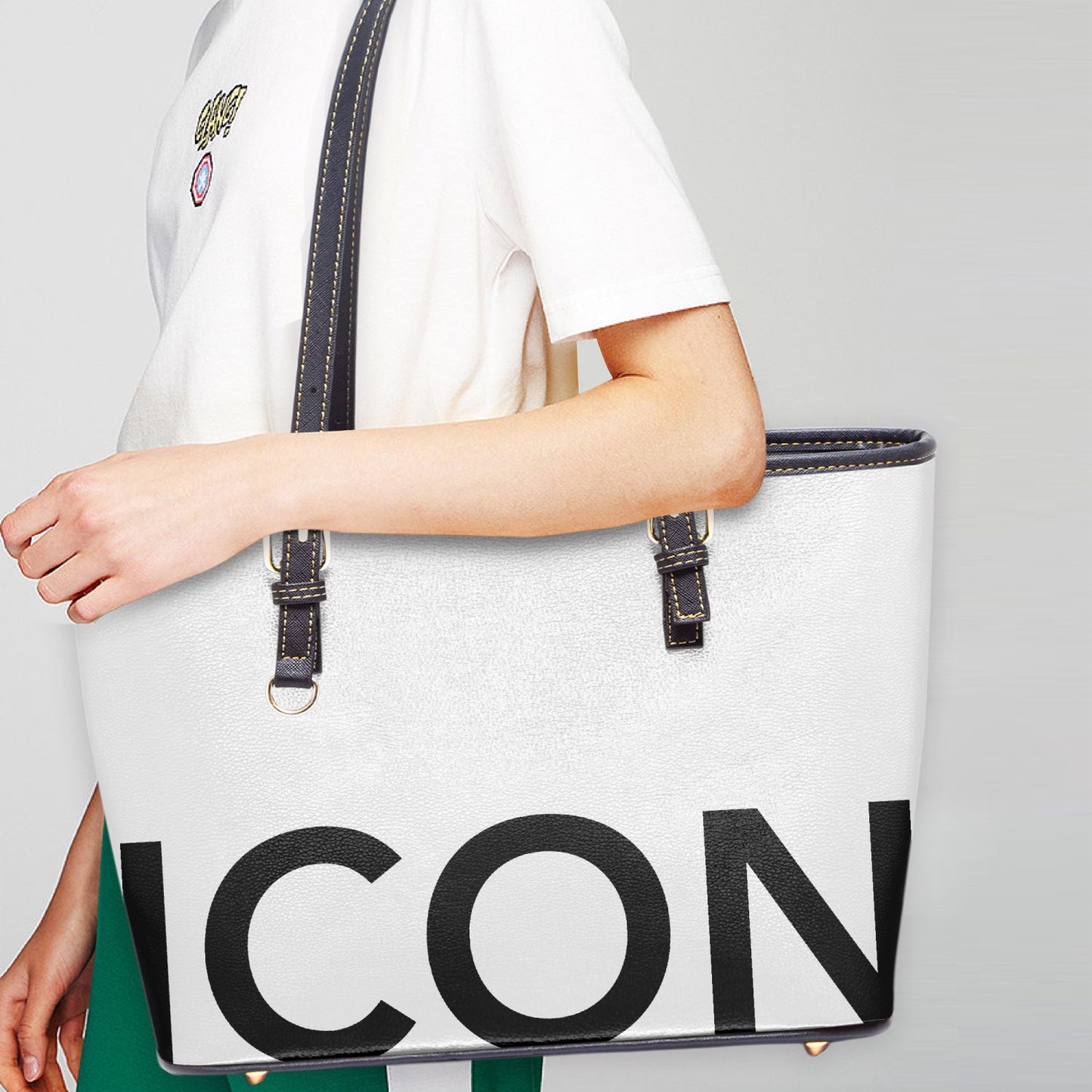 ICON Big Logo Leder Tote Bag