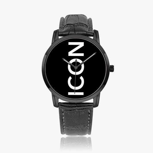 ICON Plain Black Uhr