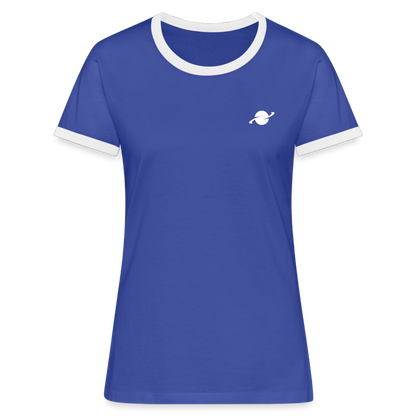 Damen Kontrast-T-Shirt - blue/white