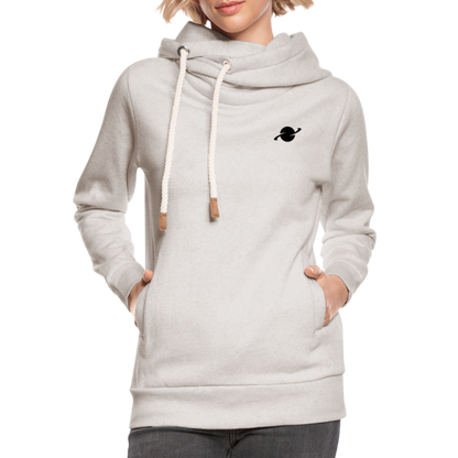 Damen Schalkragen Hoodie - heather oatmeal