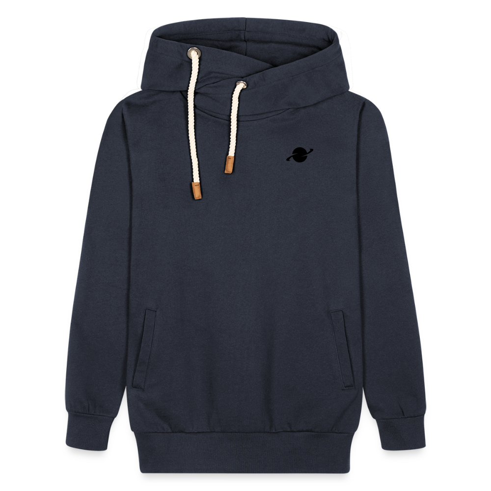 Damen Schalkragen Hoodie - navy