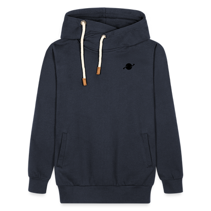 Damen Schalkragen Hoodie - navy