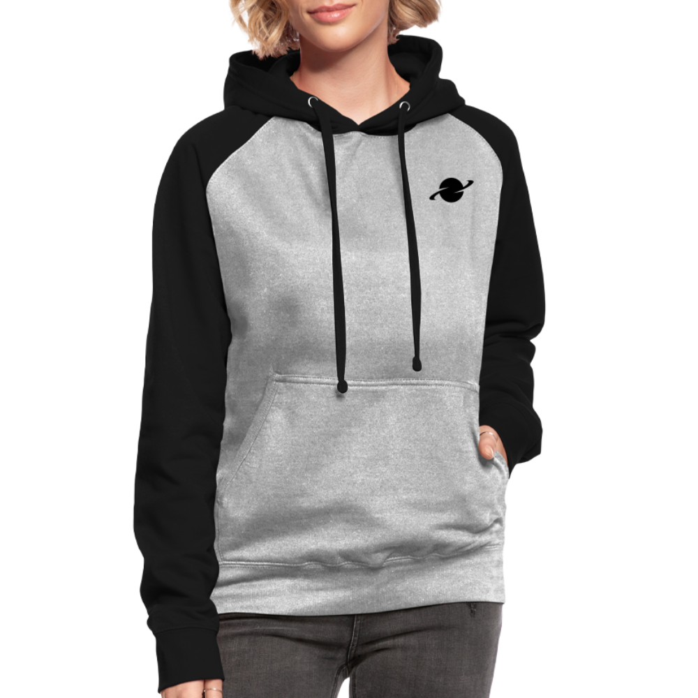 Damen Relaxed Baseball Hoodie - heather grey/black