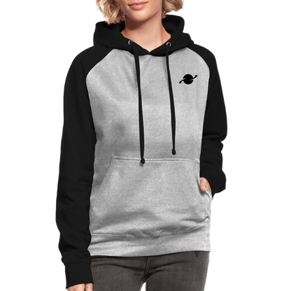 Damen Relaxed Baseball Hoodie - heather grey/black