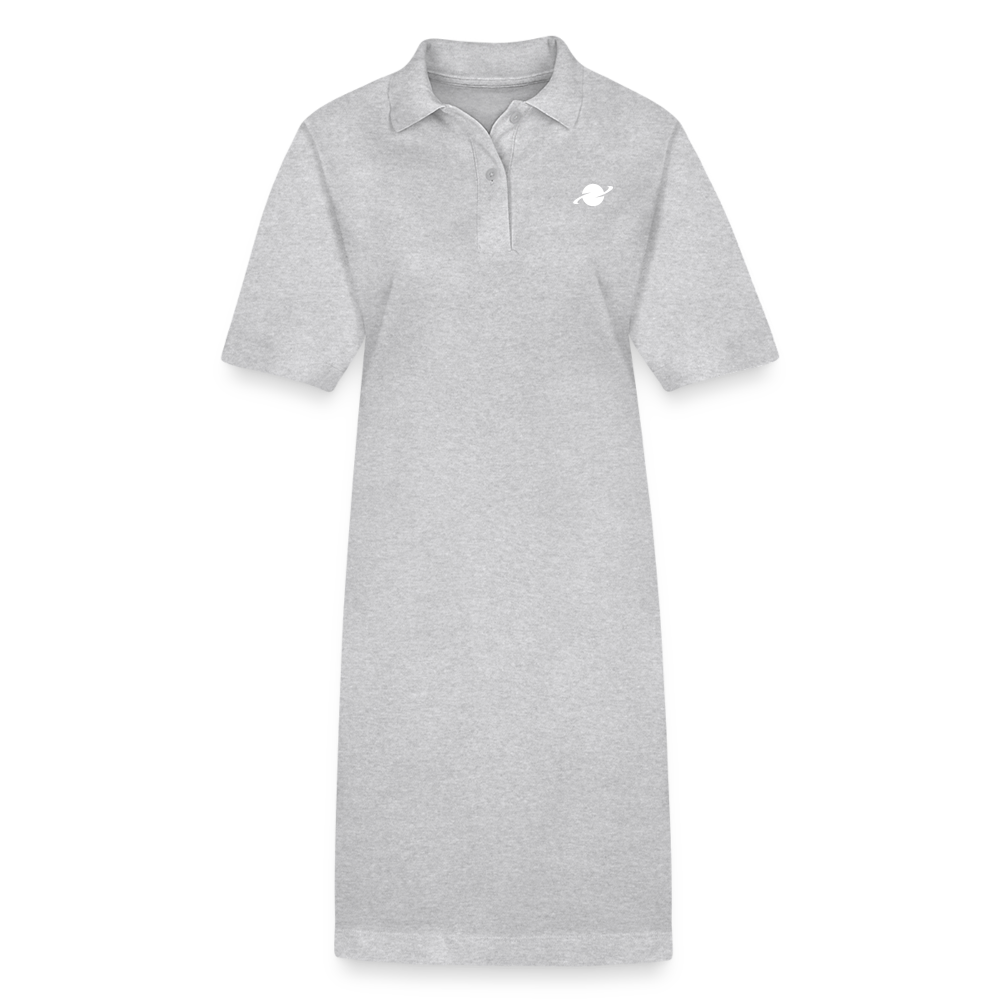 Damen Organic Piqué Polo Dress - heather grey