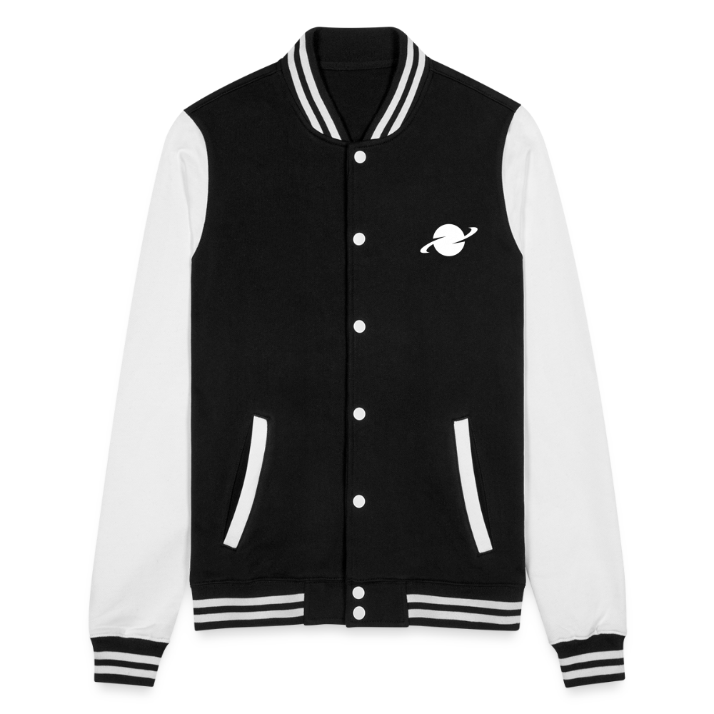 Damen Basic Collegejacke - black/white