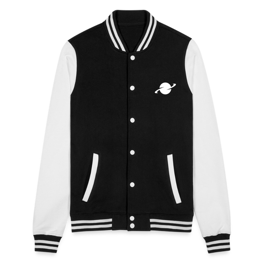 Damen Basic Collegejacke - black/white