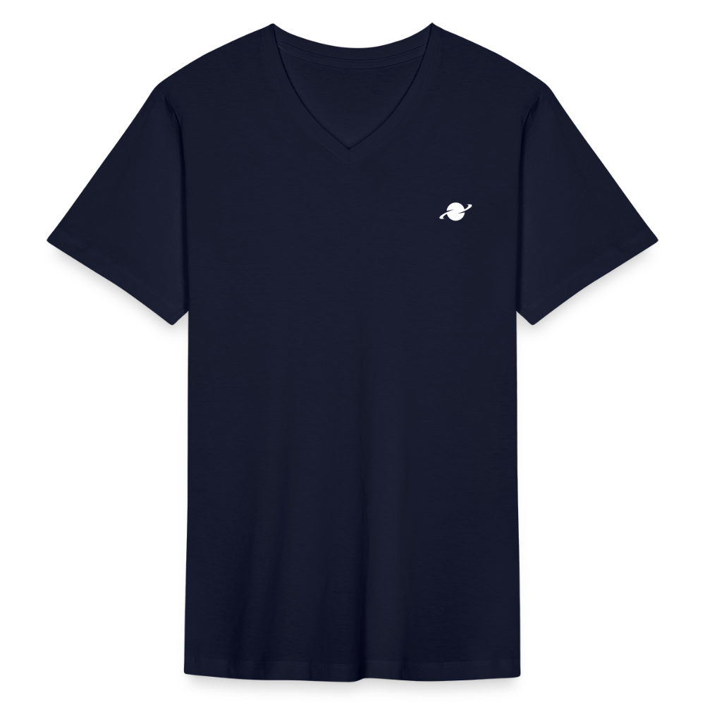 Herren Basic T-Shirt  V-Neck - navy