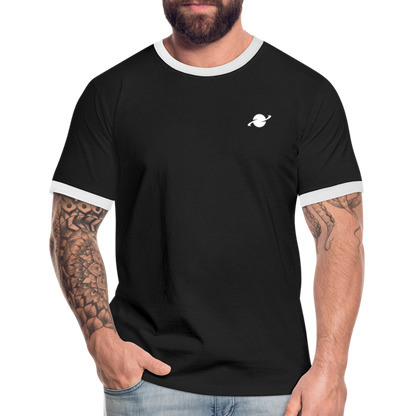 Herren Kontrast-T-Shirt - black/white