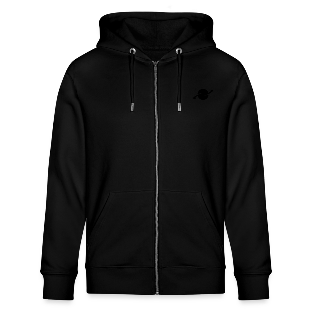 Herren Organic Relaxed Zip-Hoodie - black