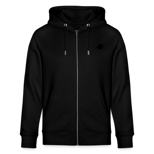 Herren Organic Relaxed Zip-Hoodie - black