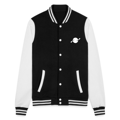 Herren Basic Collegejacke - black/white