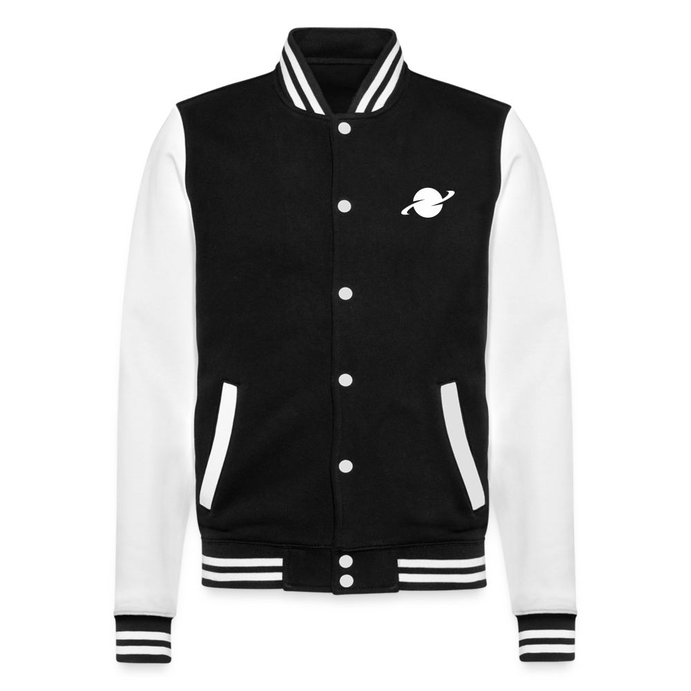 Herren Basic Collegejacke - black/white