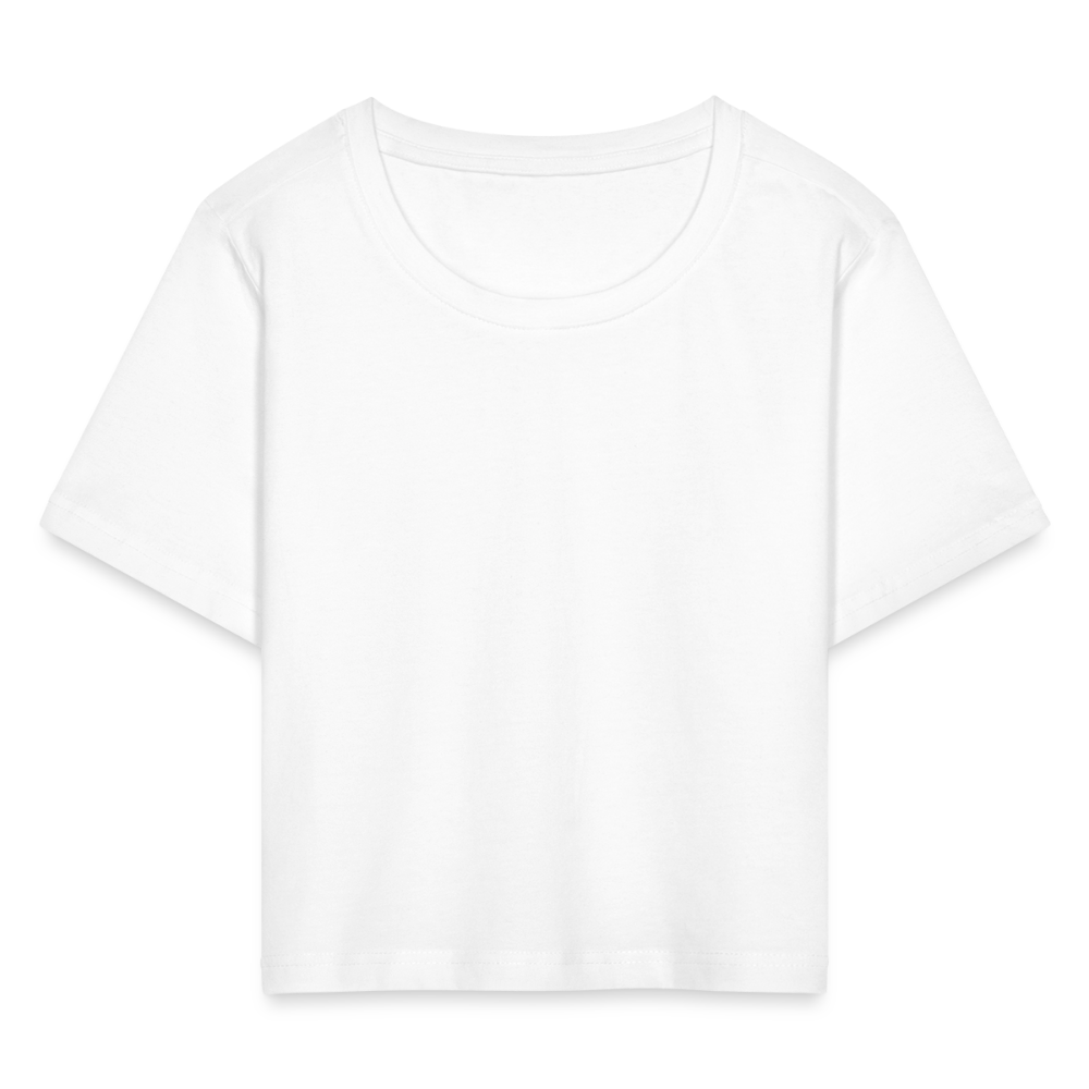 Cropped T-Shirt Back Logo - white