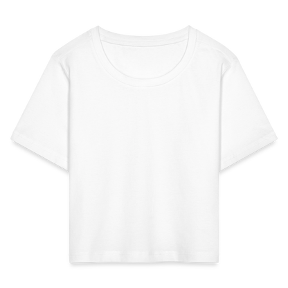 Cropped T-Shirt Back Logo - white