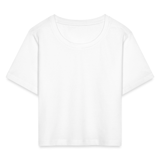 Cropped T-Shirt Back Logo - white