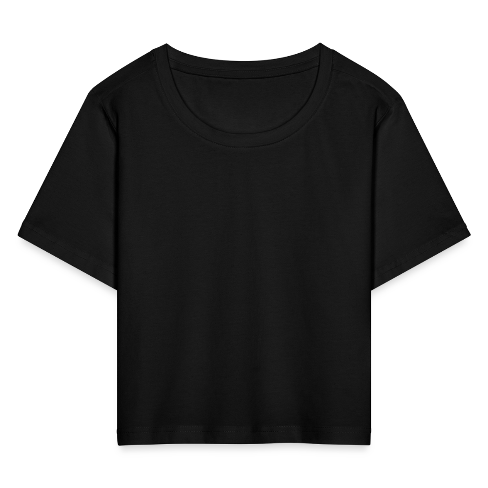 Cropped T-Shirt Back Logo - black