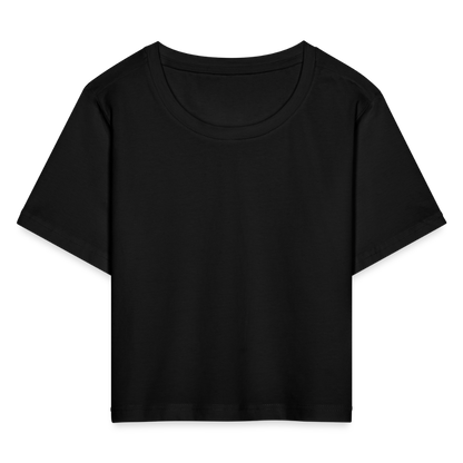 Cropped T-Shirt Back Logo - black