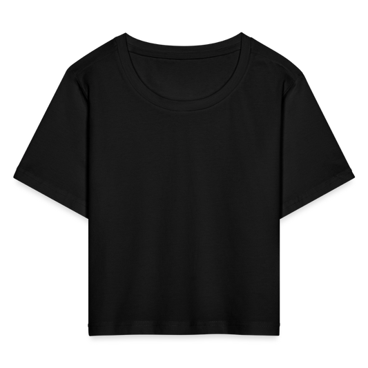 Cropped T-Shirt Back Logo - black