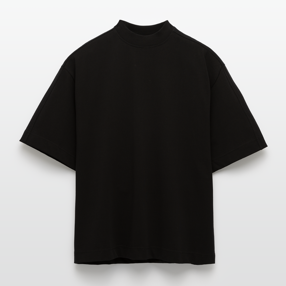 Boxy Organic T-Shirt Back Logo Made in Portugal - SOLID BLACK