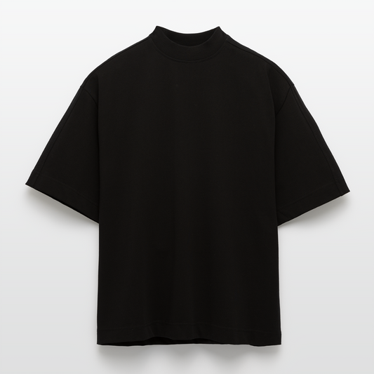 Boxy Organic T-Shirt Back Logo Made in Portugal - SOLID BLACK