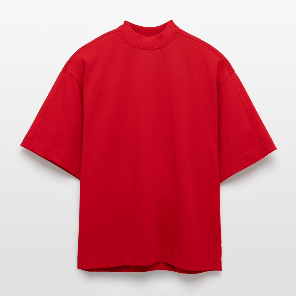 Boxy Organic T-Shirt Back Logo Made in Portugal - red