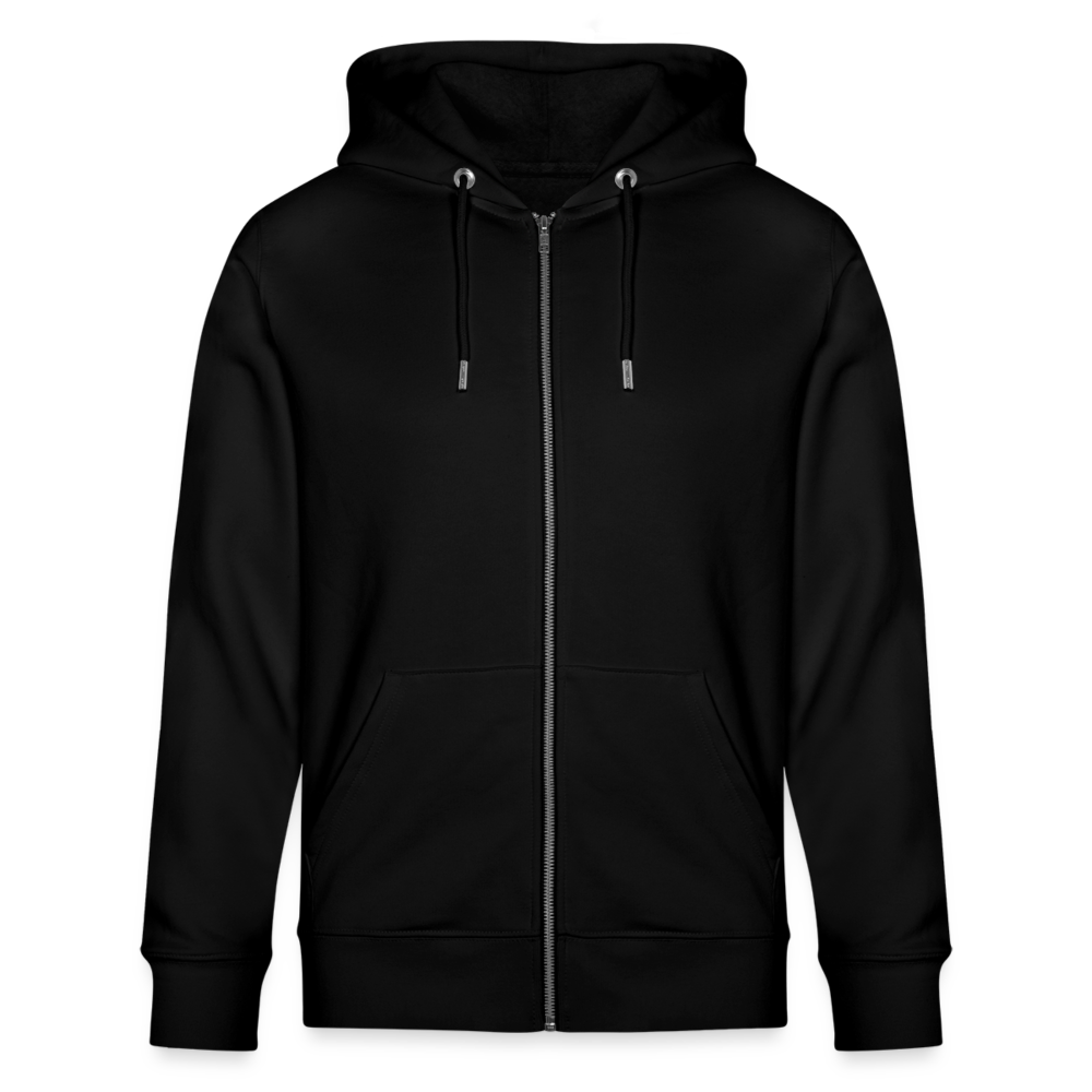 D Organic Zip-Hoodie Back Logo - black