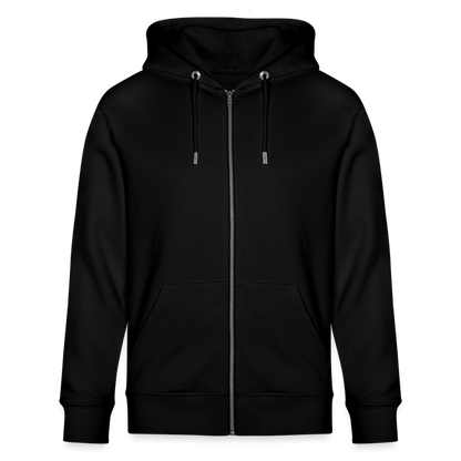 D Organic Zip-Hoodie Back Logo - black