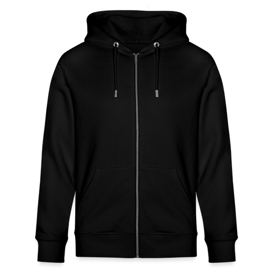 D Organic Zip-Hoodie Back Logo - black