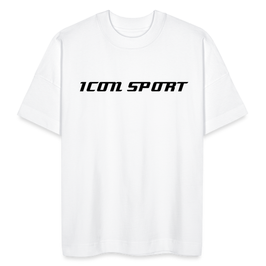 H Icon SPORT Organic Oversized T-Shirt Center Logo - white