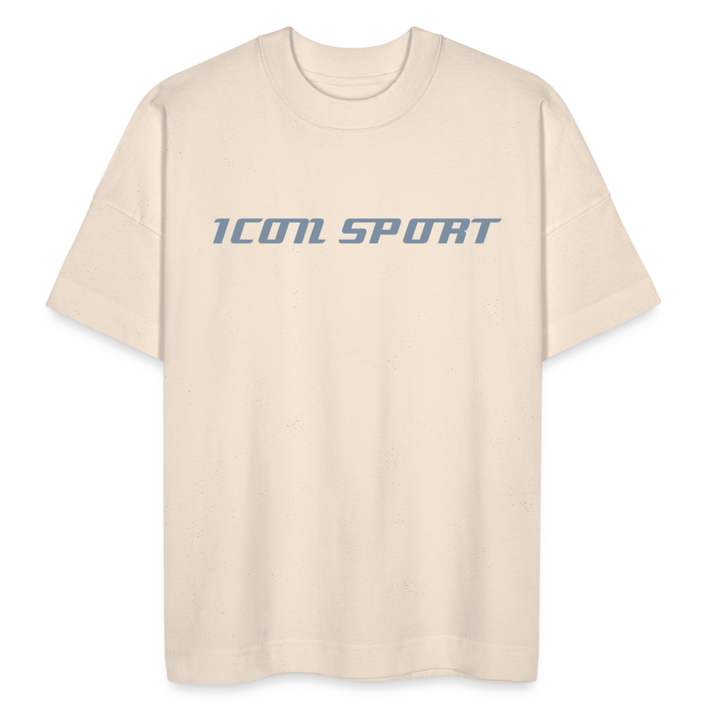 H Icon SPORT Organic Oversized T-Shirt Metallic Logo - natural raw