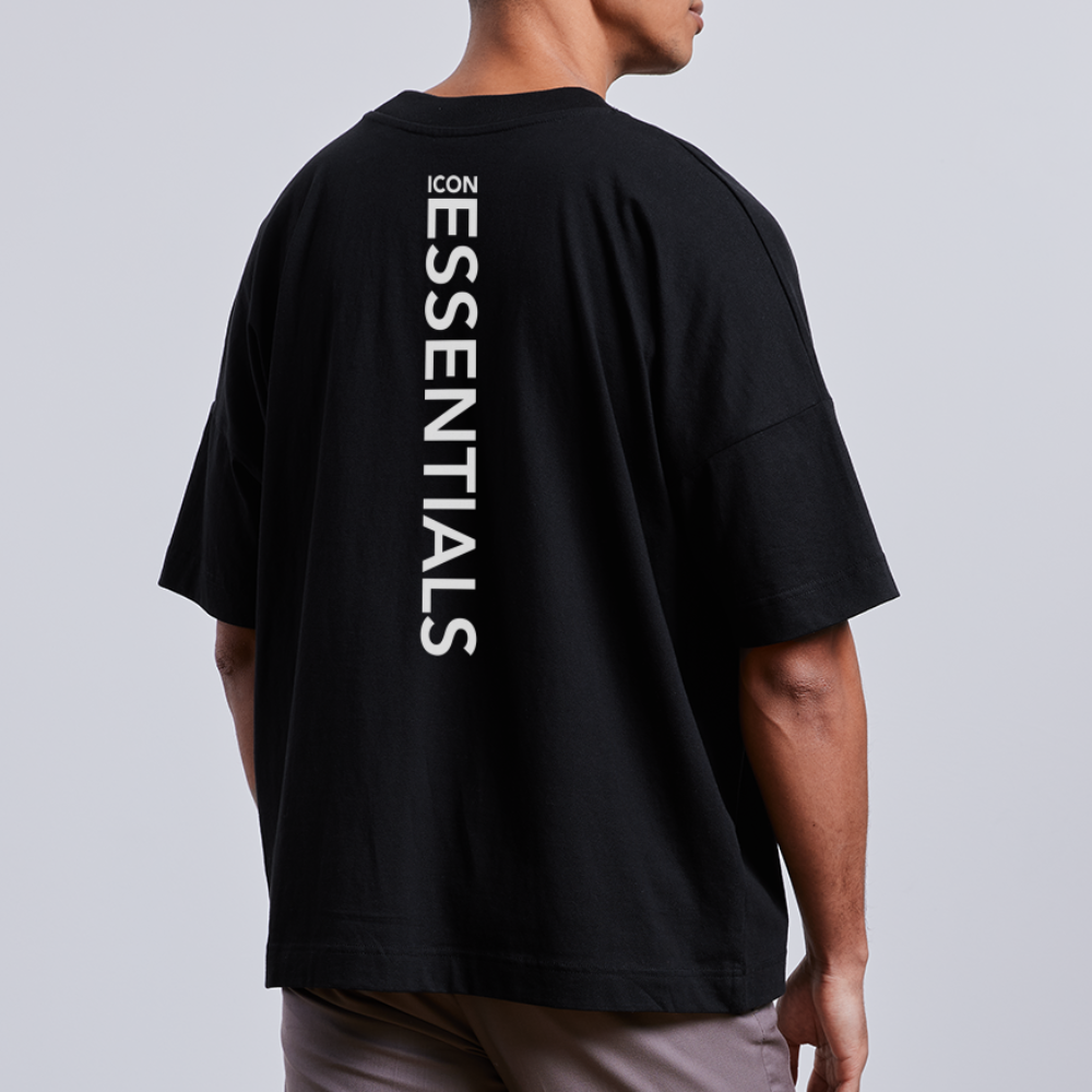 H Essentials Organic Oversized T-Shirt Back Logo - black