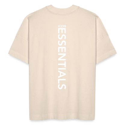 H Essentials Organic Oversized T-Shirt Back Logo - natural raw