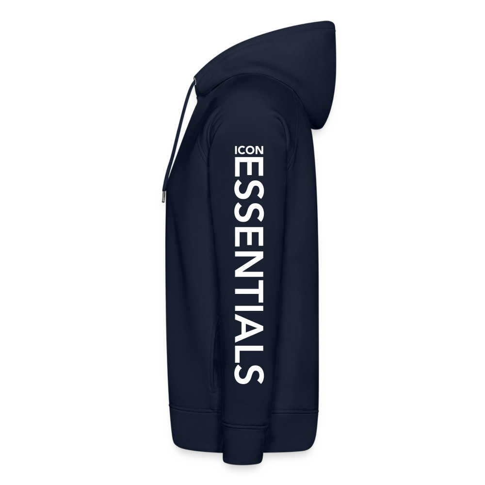 H Essentials Organic Relaxed Hoodie Arm Logo - navy