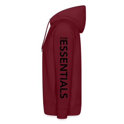 H Essentials Organic Relaxed Hoodie Arm Logo - burgundy