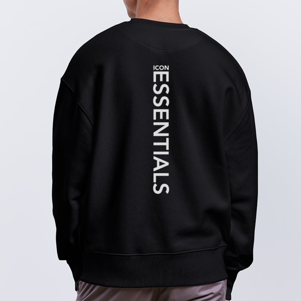 H Essentials Organic Oversize Pullover Back Logo - black