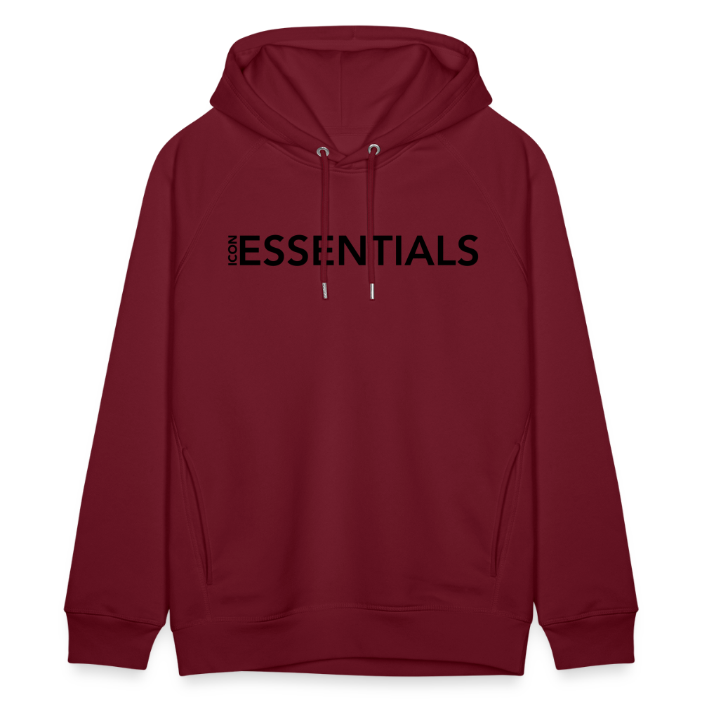 D Essentials Organic Relaxed Hoodie - burgundy