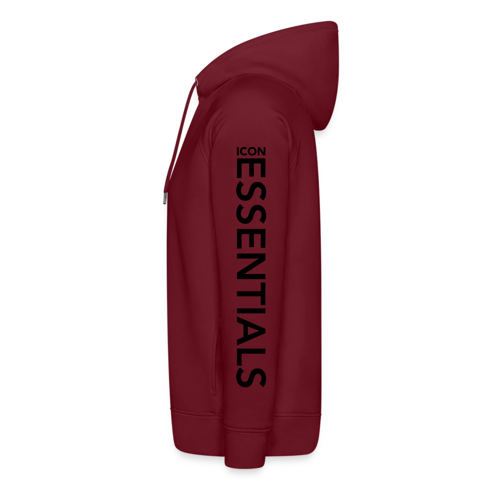 D Essentials Organic Relaxed Hoodie Arm Logo - burgundy