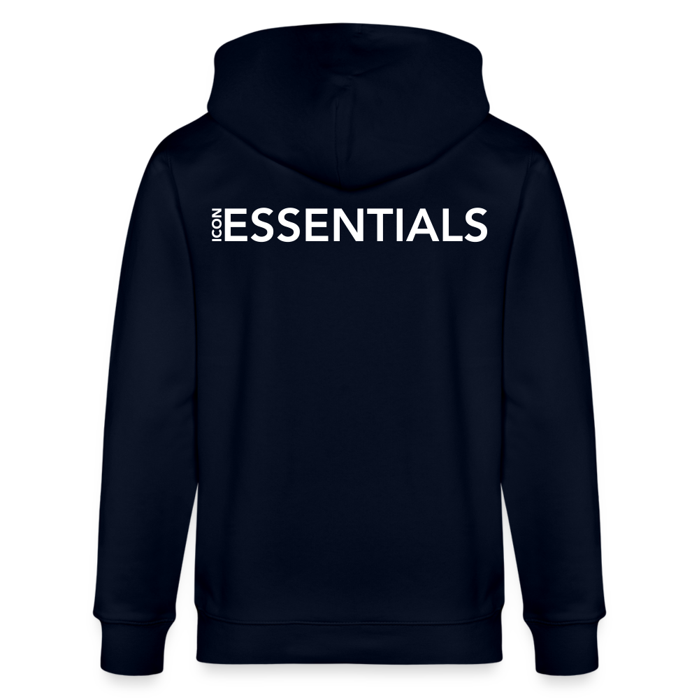 D Essentials Organic Relaxed Zip-Hoodie - navy