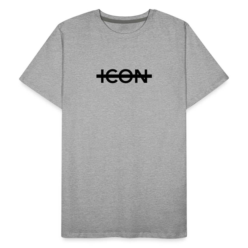 H Organic Cut Logo T-Shirt - heather grey