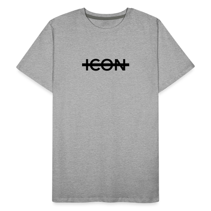 H Organic Cut Logo T-Shirt - heather grey