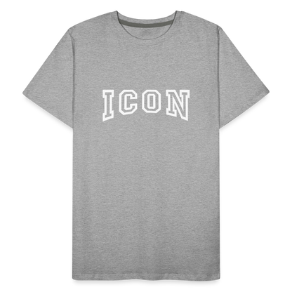 H Organic Curved Logo T-Shirt - heather grey