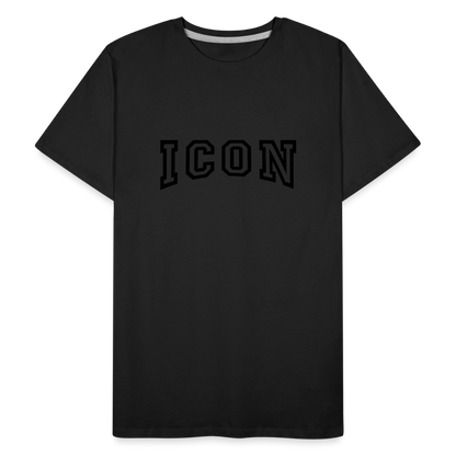 H Organic Curved Logo T-Shirt - black