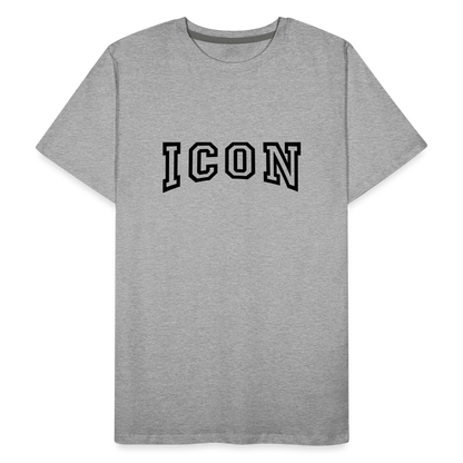 H Organic Curved Logo T-Shirt - heather grey