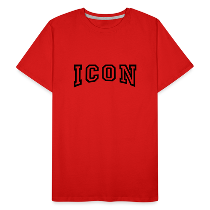 H Organic Curved Logo T-Shirt - red