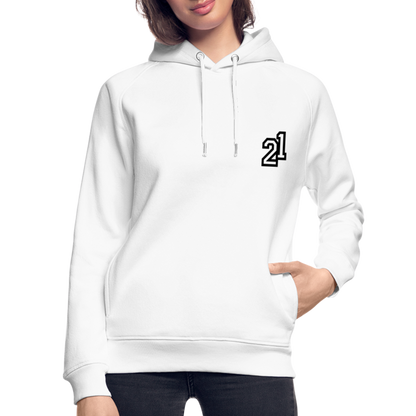 D 21 Organic Relaxed Hoodie - white